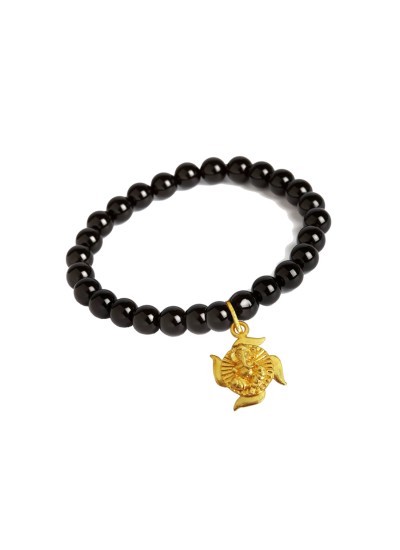 Ganesha Swastik Charm Bracelet